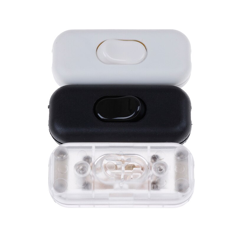 Bedside Lamp Switch AC 0V-250V 6A Inline ON/OFF Table Desk Lamp Cord Cable Switch 302-2 1Pcs