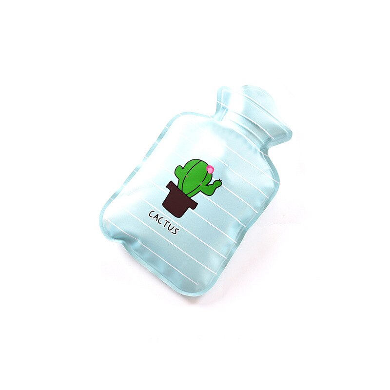 Botella de PVC para terapia de calor, bolsa de agua con dibujos animados para invierno, bolsa terapéutica térmica relajante para aliviar el dolor ^ 1: C