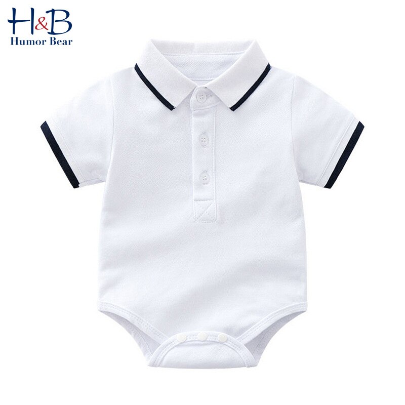 Umorismo dell'orso Delle Ragazze Tuta Del bambino Dei Ragazzi Vestiti di Modo Pagliaccetto infantile Risvolto pulsante Cotone A Maniche Lunghe Vestito di Arrampicata Tuta