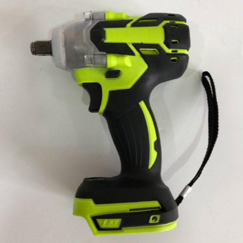 1/2 "360Nm Koppel Impact Elektrische Wrench Krachtige Draadloze Borstelloze Wrench Driver Slagmoersleutel Gereedschap Led Job Licht Boor Tool: green