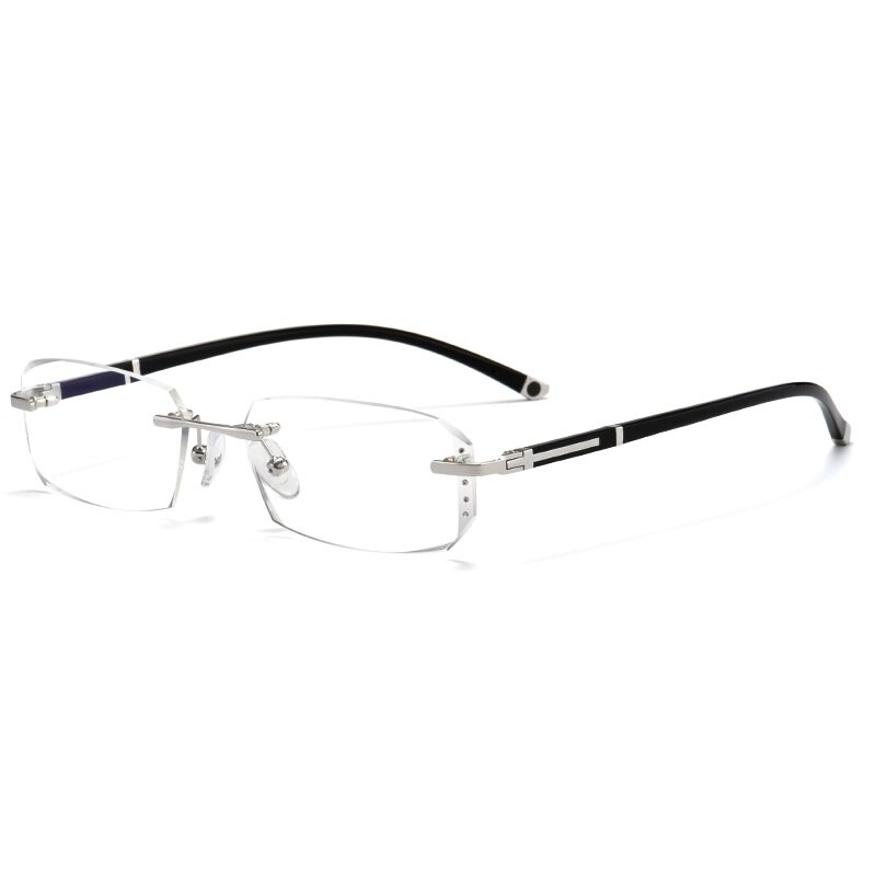 Vazrobe Rimless Myopia Glasses Insert Optic Lens -0.75 -1.00 -1.50 to -5.00 Finished Eyewear with Far Vision Prescription Lenses