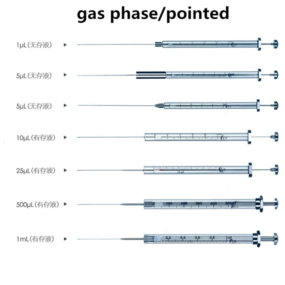 2ul Labor Mikro Probenehmer Gas Phase Spitz Gewöhnlichen Mikroliter Spritzen Pipette Labor Medizinische Versorgung