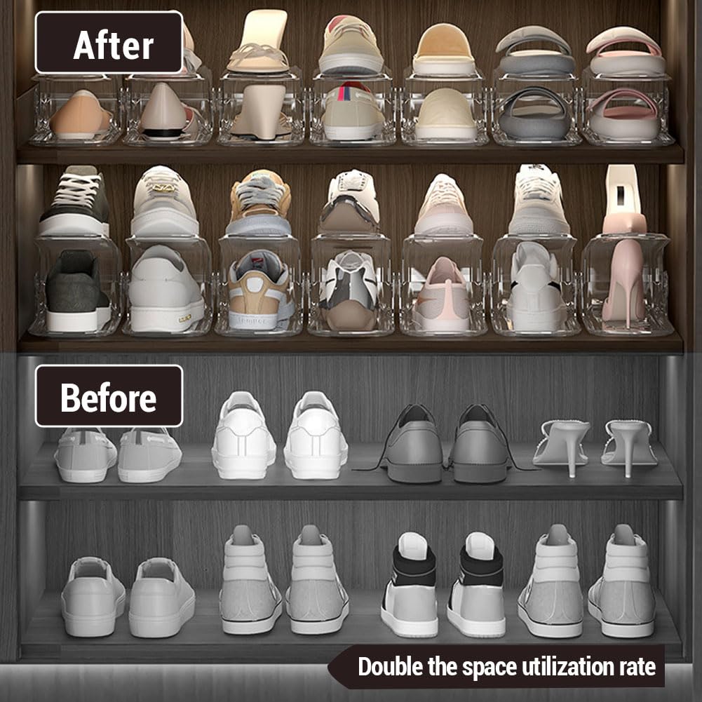 Skohylleorganisatorskap justerbart dobbeltlags skohylle oppbevaringsorganizer skap skostablere organisering skoeske