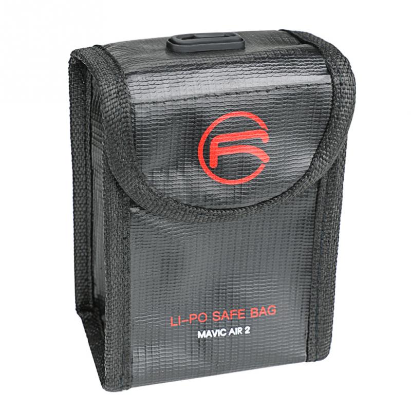 Lipo batteri bærbar brandsikker eksplosionssikker sikkerhed lipo batteri taske brandsikker til dji mavic air 2 til rc lipo batteri: Sort 1