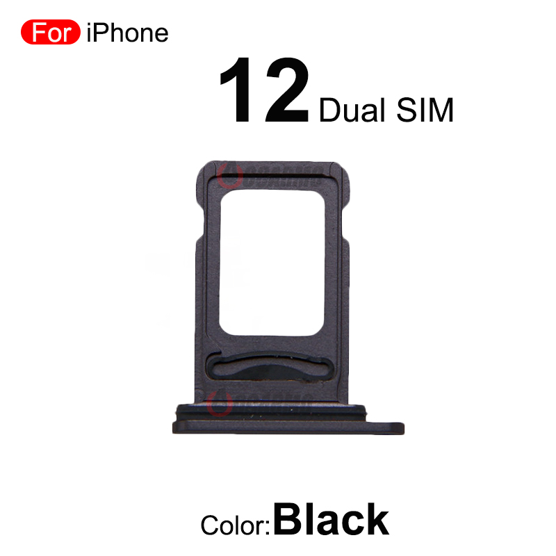 Bandeja SIM dual para iPhone 12 pieza de repuesto con ranura para tarjeta SIM única: YELLOW