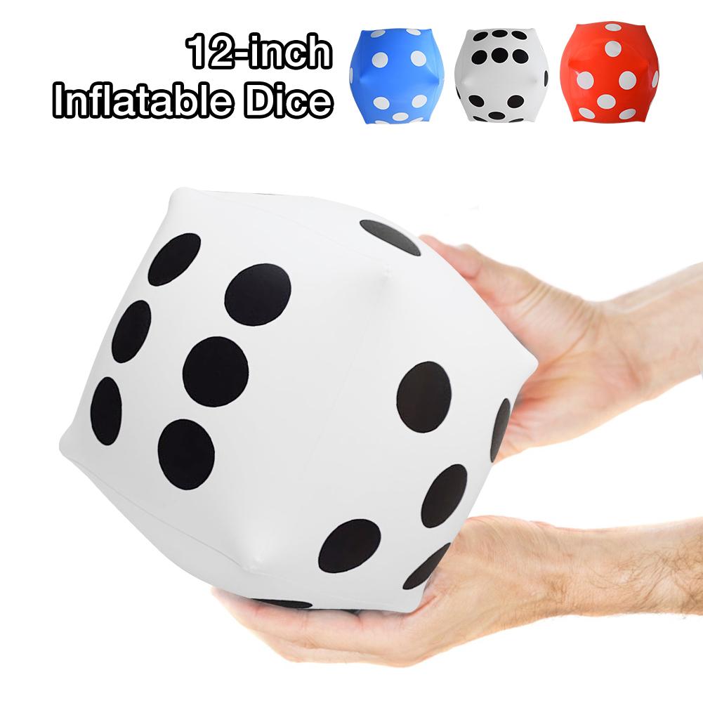 12-inch Oversized Inflatable Dice For Game Pool Toy Indoor And Outdoor Toys Inflatable Balloon Dice Party Activities Supplies