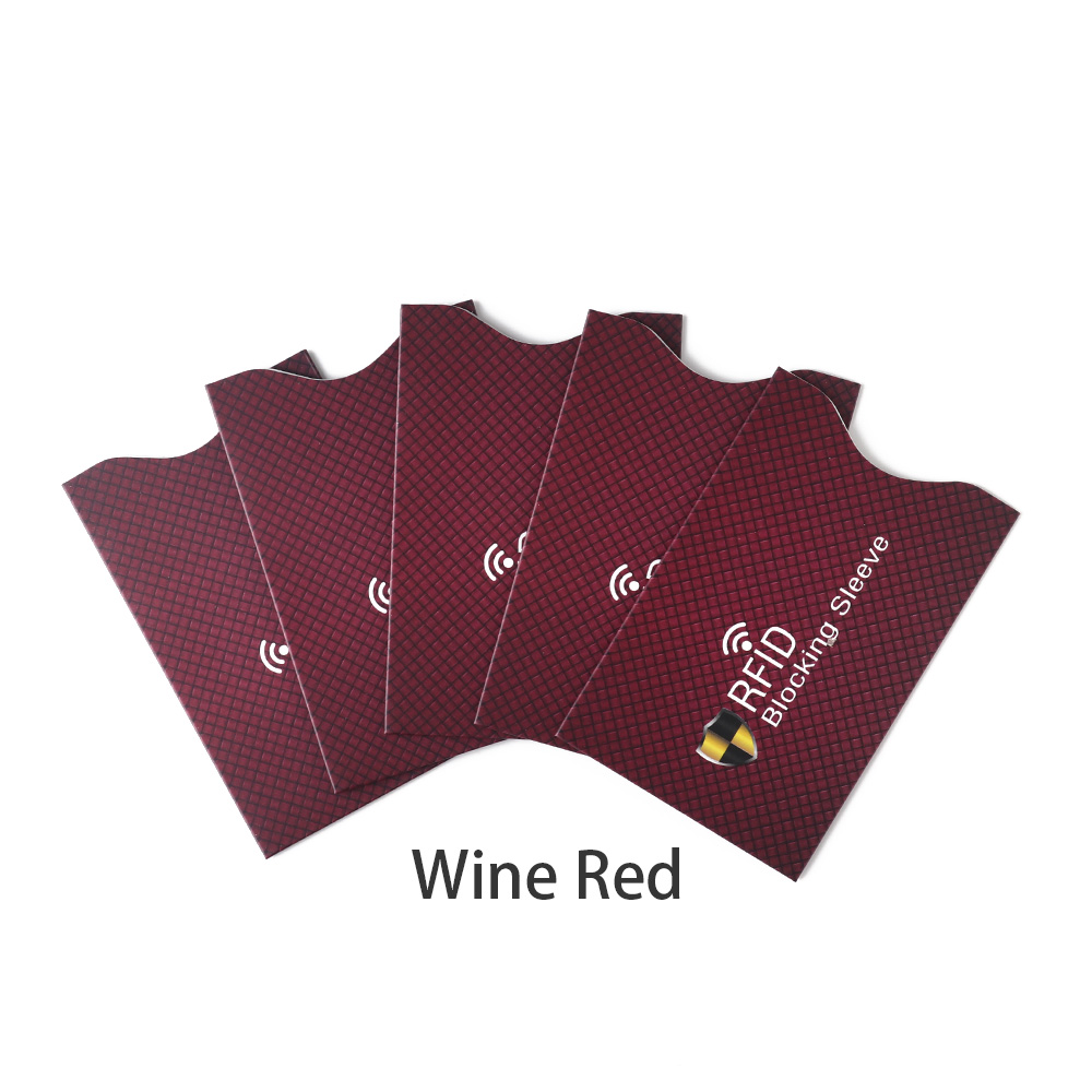 Protection Anti-vol pour carte de crédit RFID, Protection contre le blocage des manches du porte-cartes, 5 pièces, nouveauté