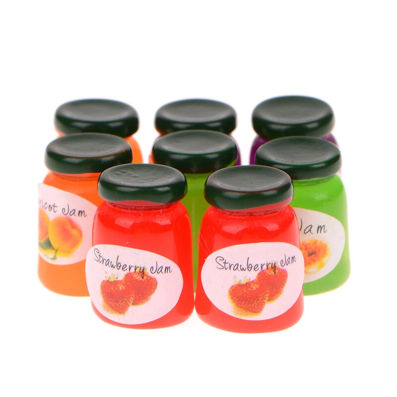 8Pcs/lot Plasticine Slime Bead Making For Slime Charm Fruit Candy Canned Jar Dollhouse Food