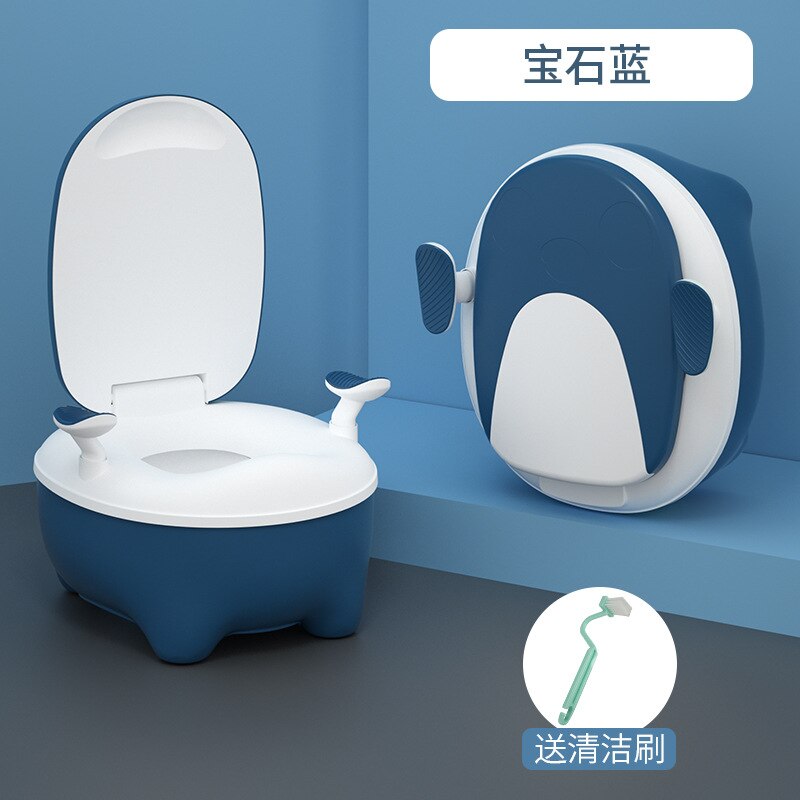 Urinoir pour bébé, grand pot amovible, pratique, facile à nettoyer, en PP , coloré, mignon, dessin animé, pour enfants: Blue