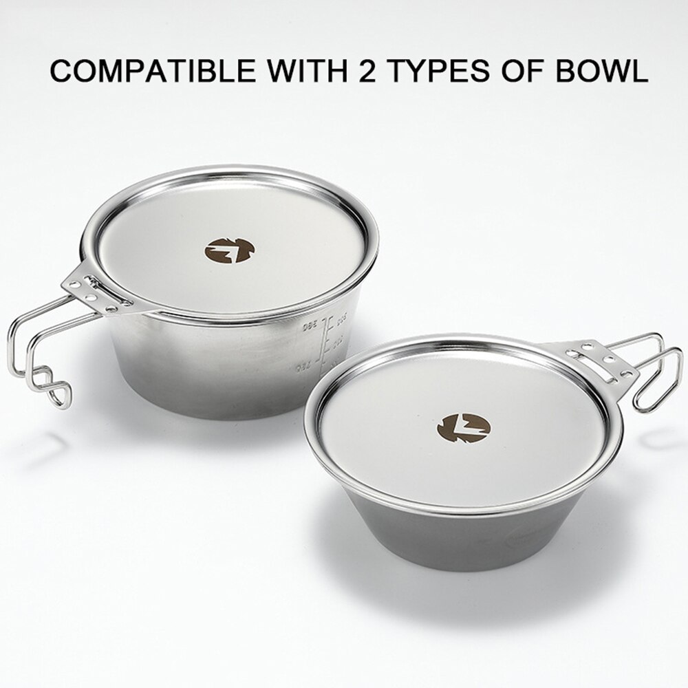 Campingmoon Roestvrij Staal Camping Sierra Cup Lichtgewicht Compacte Camping Pot Wandelen Koffie Mok Kom Cup Outdoor Servies