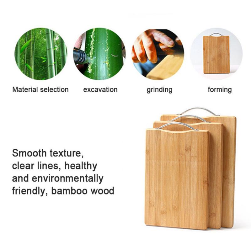 Naturlige træskæreblokke køkkenudstyr hjem holdbart skærebræt tykkere skridsikkert let rent skærebræt