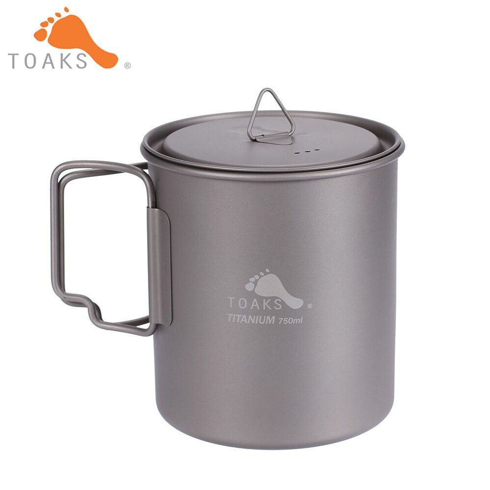Toaks titanium pot 750ml ultralette bærbar titanium skål camping titanium kop krus