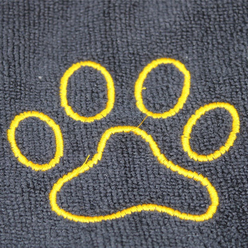 Pet Dog Bath Towel Double Sided Absorbent Fiber Gloves Cat Hygiene Supplies Pocket Soft Lightweight Plush Cleaning Towel