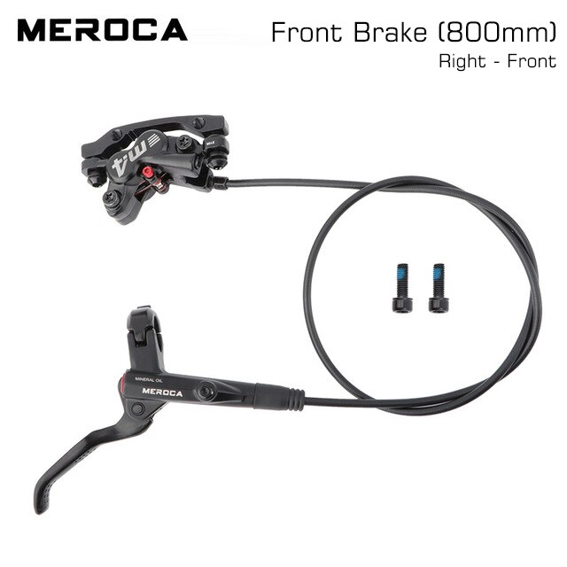 MTB Hydraulic Brakes Set Bicycle Disc Brake Mountain Bike 4 Pushes Piston Line Levers System Caliper Kit Racing Cycling: Front