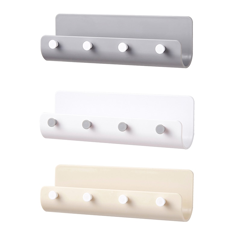 Resin Hooks Key Holder Modern Style U shape Grey White Beige Paper Letter Key Holder Rack Home Wall Decoration Storage Key Hooks