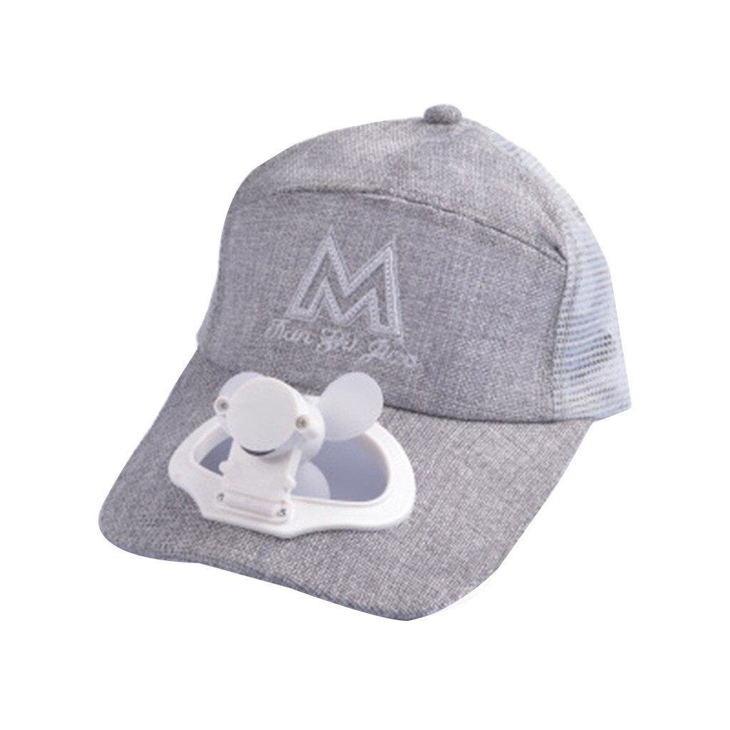 Nyhed unisex hat blæser køling camping vandring sport sommer baseball udendørs rejse kasket bomuld usb ladekabel ventilator capf 624: 3gy
