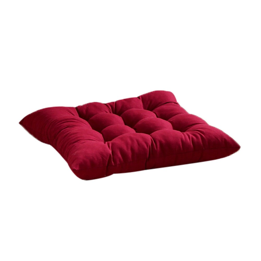 Soft Chair Cushion Square Indoor Outdoor Garden Patio Home Kitchen Office Sofa Seat cushion Buttocks Cushion Pads: Red 