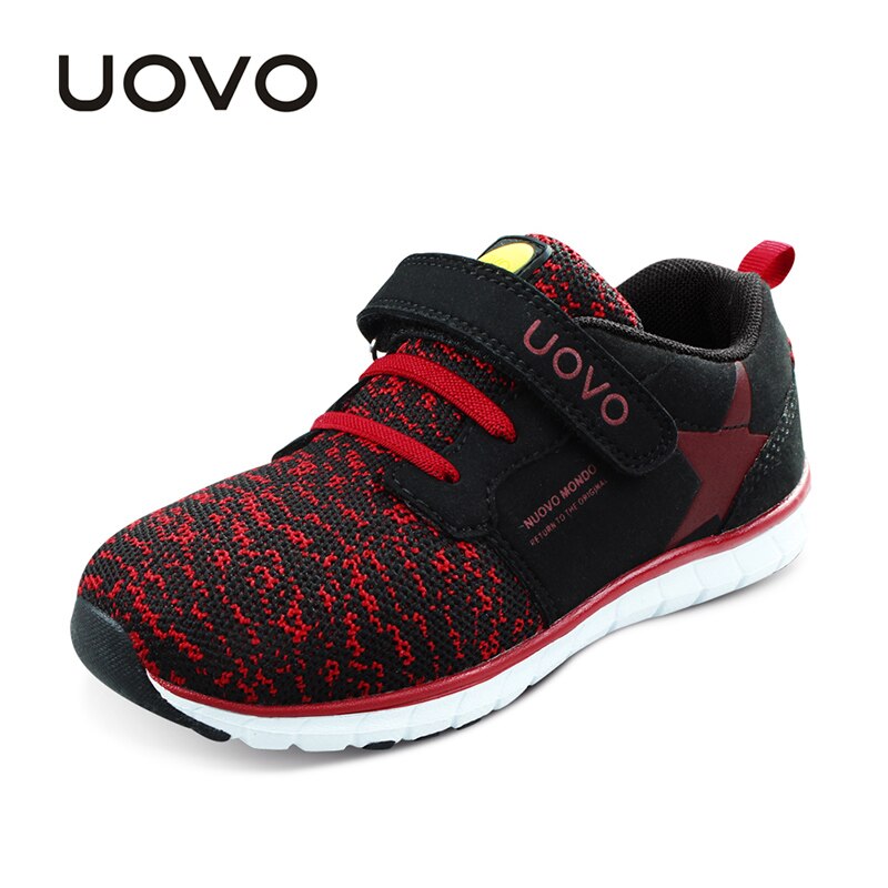 UOVO Newest Breathable Spring Autumn Boys Light-Weight Sole Children Sneakers Flexible Shoes For Kids