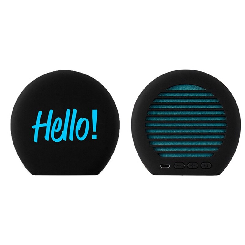 Mini LED Backlit Portable Speaker, Speaker with the Words "Hello"