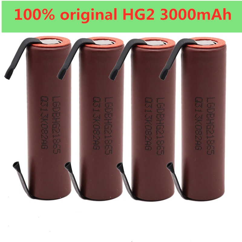 20Pcs 100% Originele Grote Capaciteit HG2 18650 3000Mah Oplaadbare Batterij Voor HG2 Power Hoge Ontlading Grote Stroom + diy Nicke