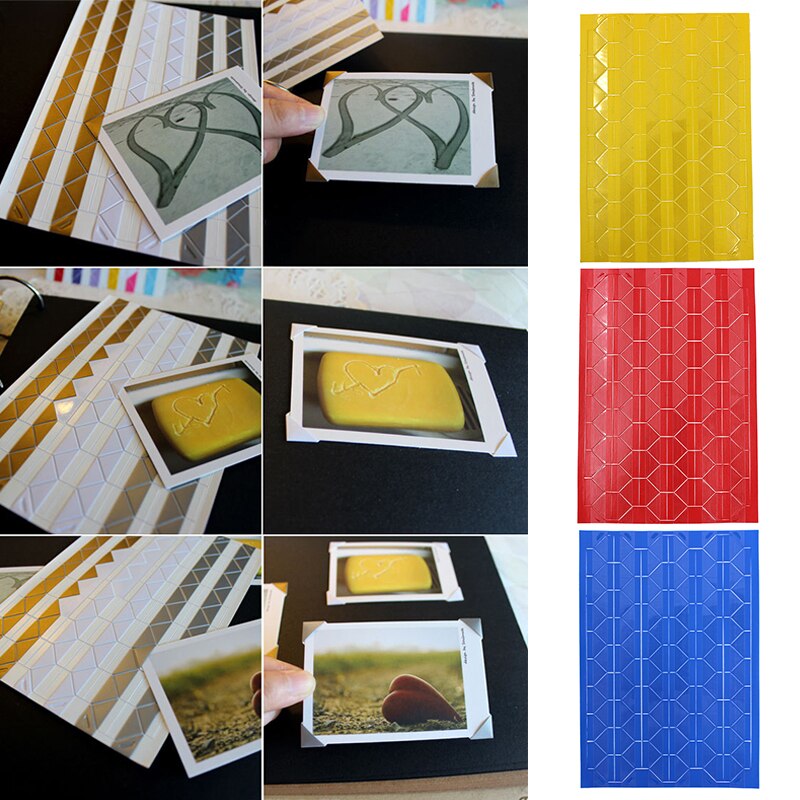PVC Stickers DIY Photo Albums Frame Corner Paste Manual Photo Album Picture Decoration Accessories