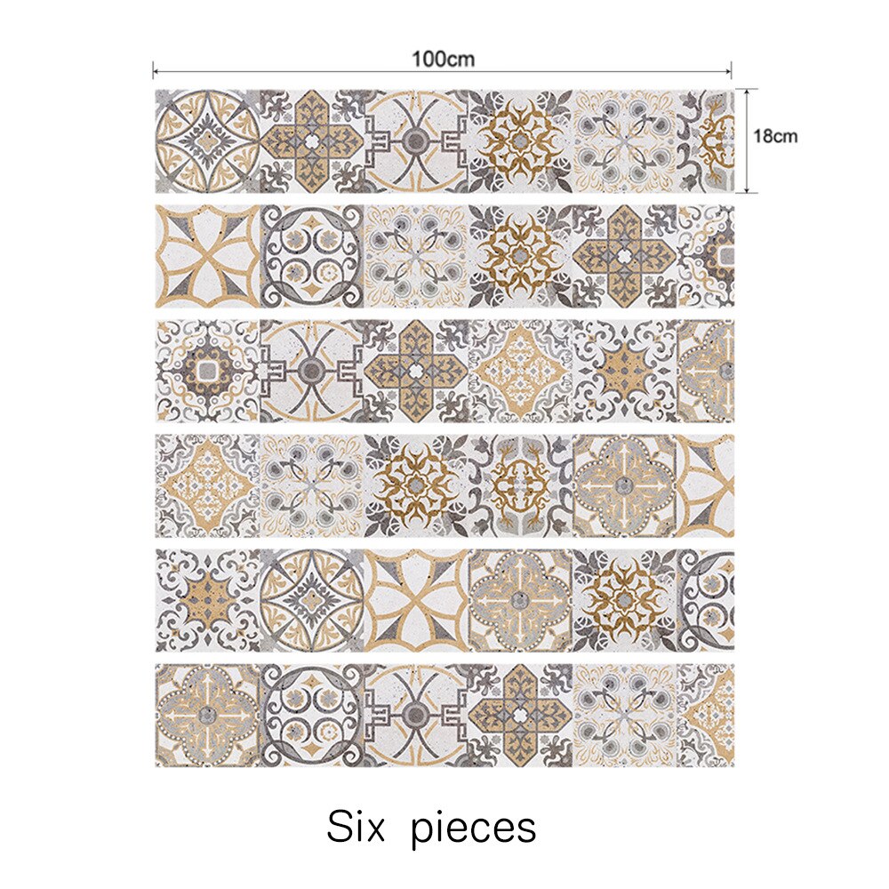 6pcs/set Modern Floor Stairs Sticker Decoration Sticker Wall Stickers Self-adhesive