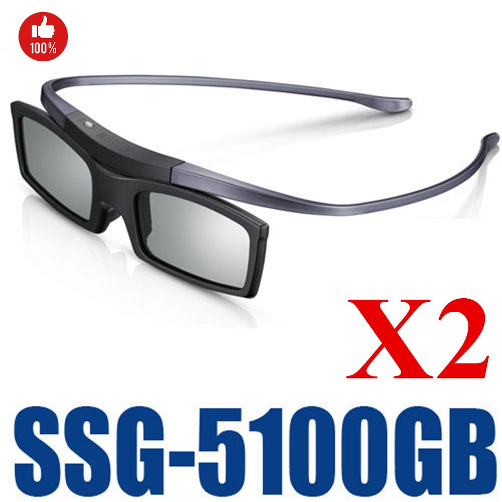 2 pièces/lots Original officiel ssg5100GB SSG-5150GB 3D lunettes de soleil actives Bluetooth pour toutes les séries TV Samsung