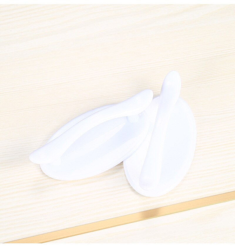Simple small handle punch-free self-adhesive cabinet wardrobe door drawer handle glass door handle paste handle: White