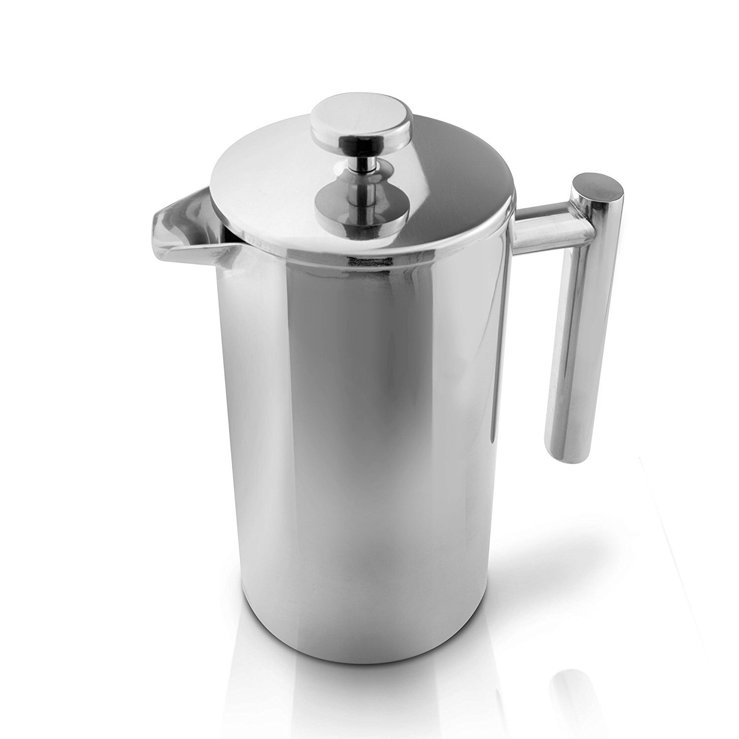 Cafetera con espejo de doble pared y cara recta, máquina de café con 3 tazas, 350ml/800ml/1000ml, Manual