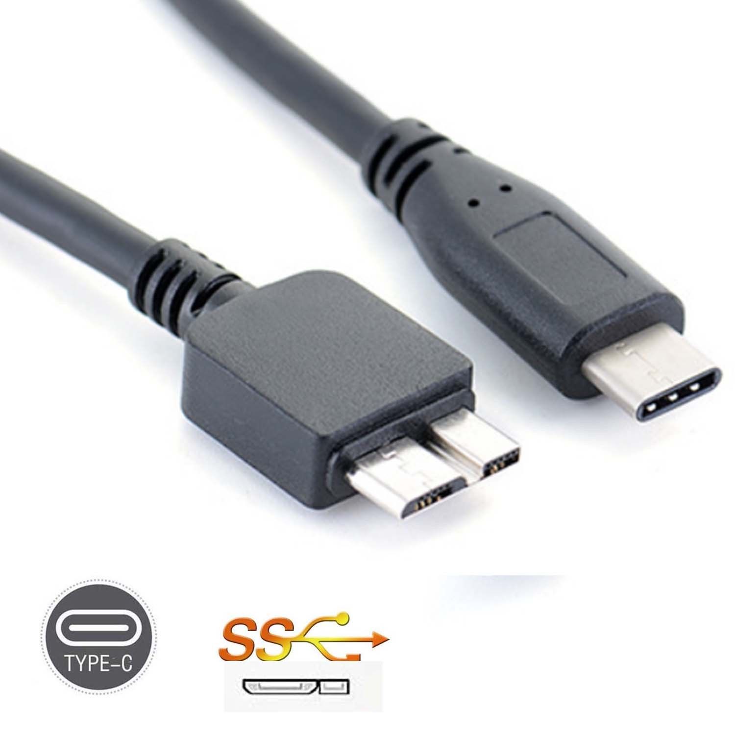 Usb 3.1 typ-c till usb 3.0 micro b kabelkontakt för lenovo air 12 yoga 5 pro / miix 5/920 legion  y720 to extern hårddisk