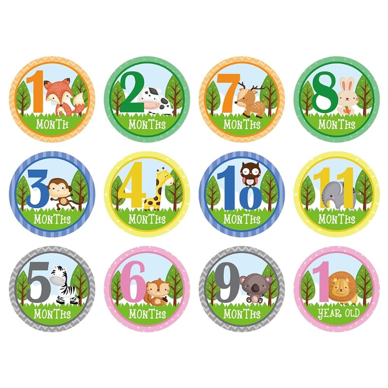 24 Stks/set Pasgeboren Baby Maandelijkse Stickers Baby Zwangere Maandelijkse Foto Sticker