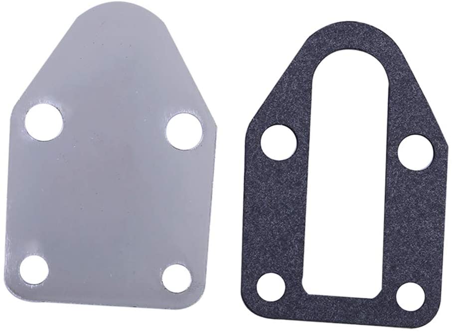 Chrome Fuel Pump Mounting Plate W/Gasket For Chevy 283 327 350 383 400