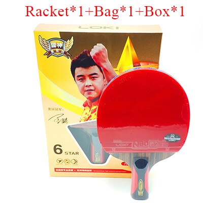 LOKI Fast Attack Table Tennis Racket Ebony Carbon Table Tennis Bat Arc Pingpong Racket Ping Pong Racquet: CS with Gift Box