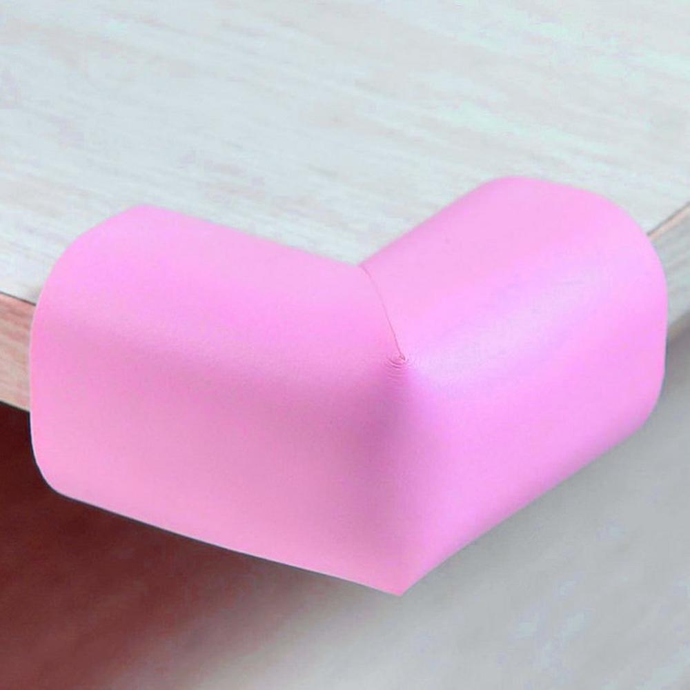 4PCS/Set Baby Safety Corner Protection Silicone Protector Furniture Corners Angle Edge Protection Child Safety Corner Protector: rose red