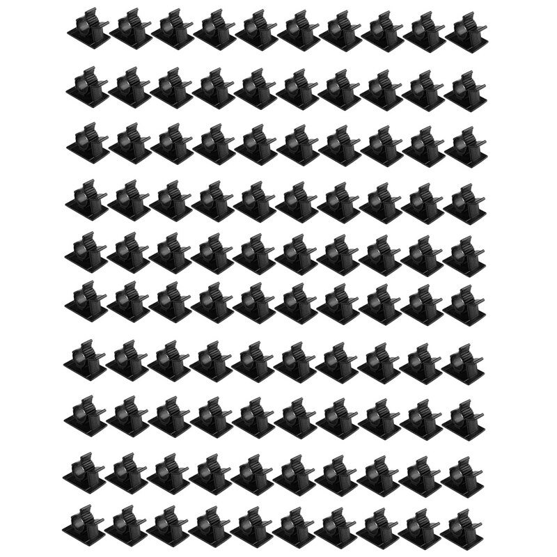 PPYY-100Pc Self Adhesive Cable Clips Wire Clips Cable Clamps Tie Holder Cable Wire Organizer Management for Car: Gray