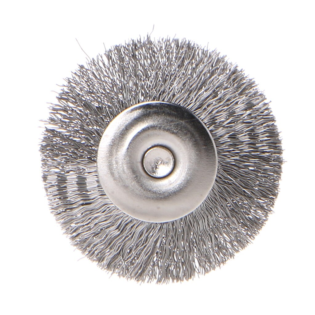 10 pcs 22mm Platina Mes Roestvrij Staaldraad Wiel Borstel Dremel Rotary Tool voor Mini Boor Dremel Polijsten Dremel accessoires
