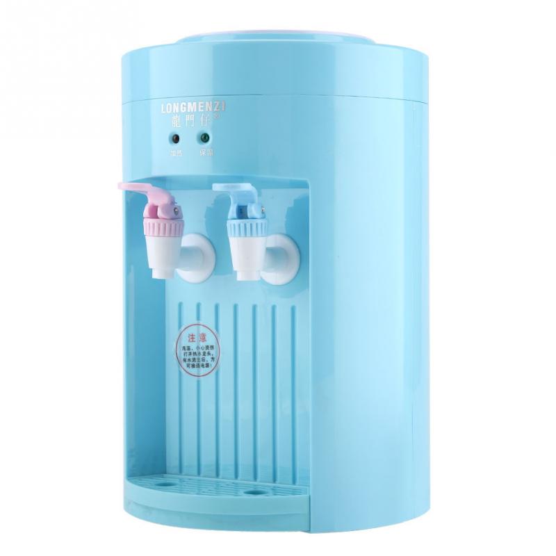 Mini vanddispenser drikke maskine bærbar elektrisk hvid desktop husholdnings vand dispenser 220v: Blå