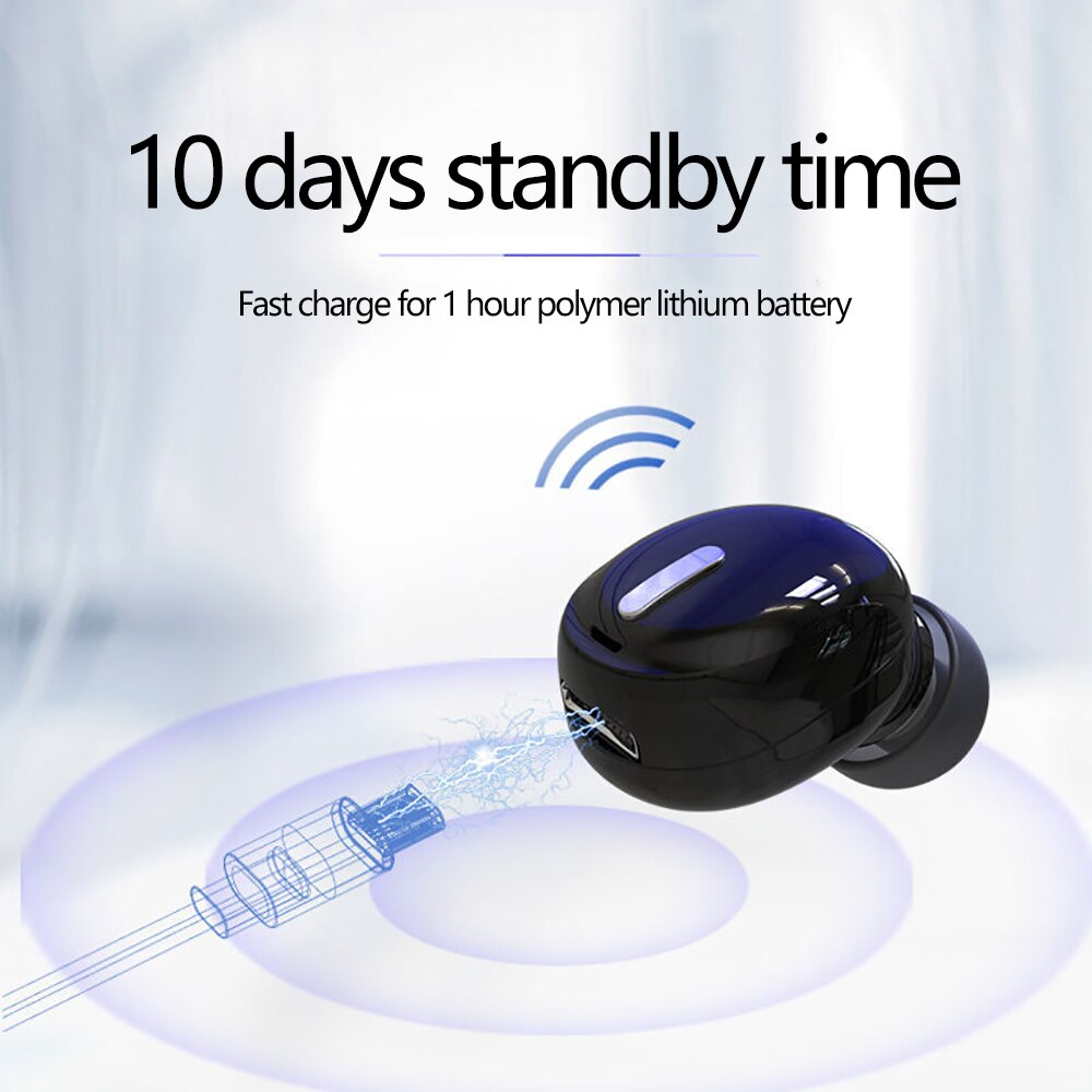 Auriculares inalámbricos con bluetooth para teléfonos móviles, audífonos mini intrauditivos deportivos con micrófono y bluetooth 5,0, sonido estéreo, manos libres para todos los móviles