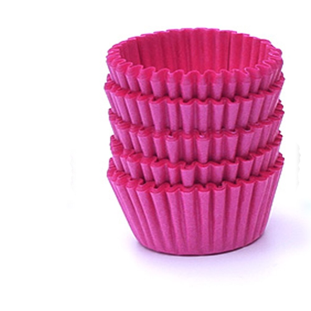 1000Pcs/Set Mini Paper Cake Egg Tart Mold Baking Muffin Cake Cups Bakeware Pastry Tools for Chocolate Cupcake Wraps: Pink