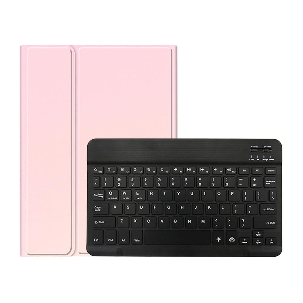 Para iPad Pro 11 pulgadas funda TPU a prueba de golpes soporte trasero con Portalápices para iPad Pro 11 con teclado Bluetooth: Pink-Black