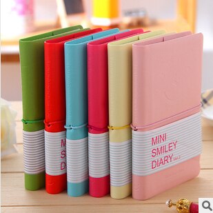 Candy Kleuren Leuke Charmant Mini Draagbare Smiley Paper Dagboek Notebook Memo nootbook