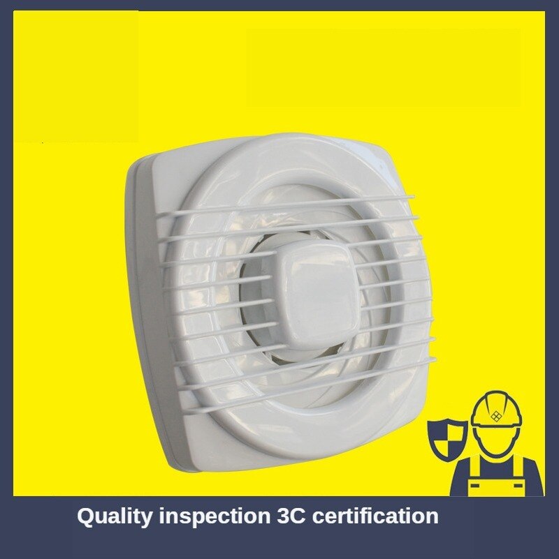 6 tum liten fyrkantig frånluftsfläkt badrumsinstallation högeffekts ventilationsfläkt kök toalett stum lampa svart ventilationsfläkt