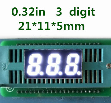 20 stks wit LED Digit 7 Segment led display 3bit 3 bit Common ANODE 0.32 "0.32in. Digitale Buis