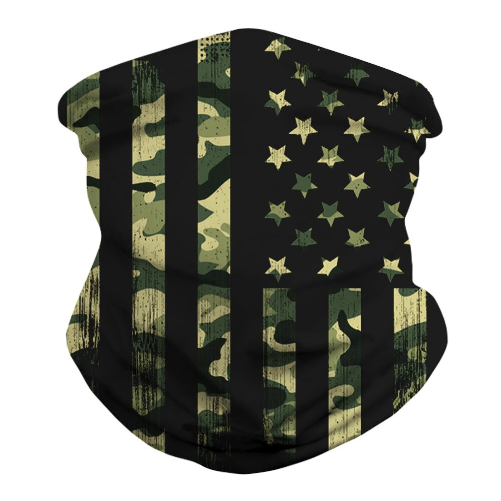 Camouflage flag print Magic Scarf Scarves Neck Face Mask Men Women Scarf Seamless Bandana Windproof Headwear Outdoor: BXHA066