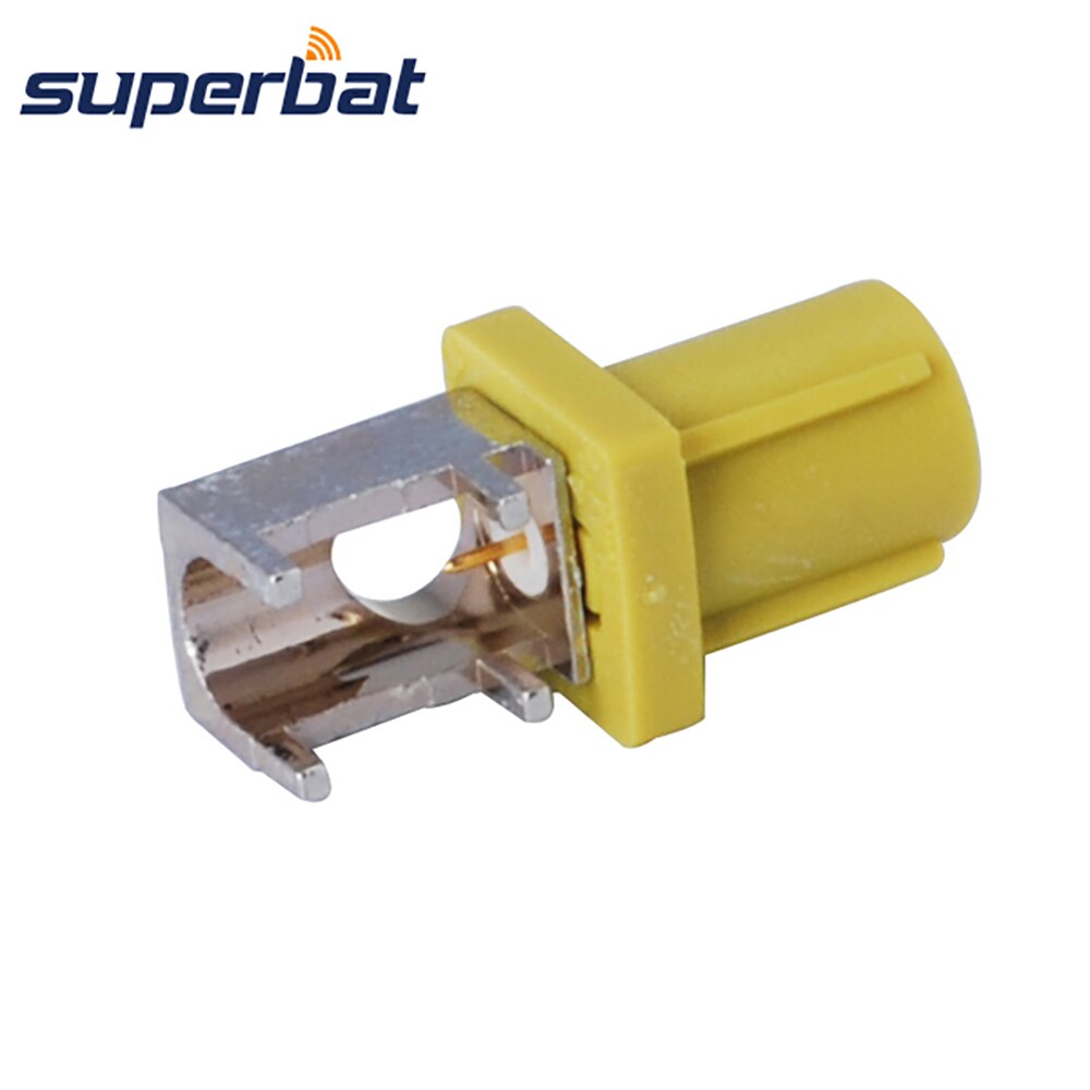 Superbat Fakra Curry/1027 Male End Launch PCB Mount Right Angle Curry Radio With IF Connector