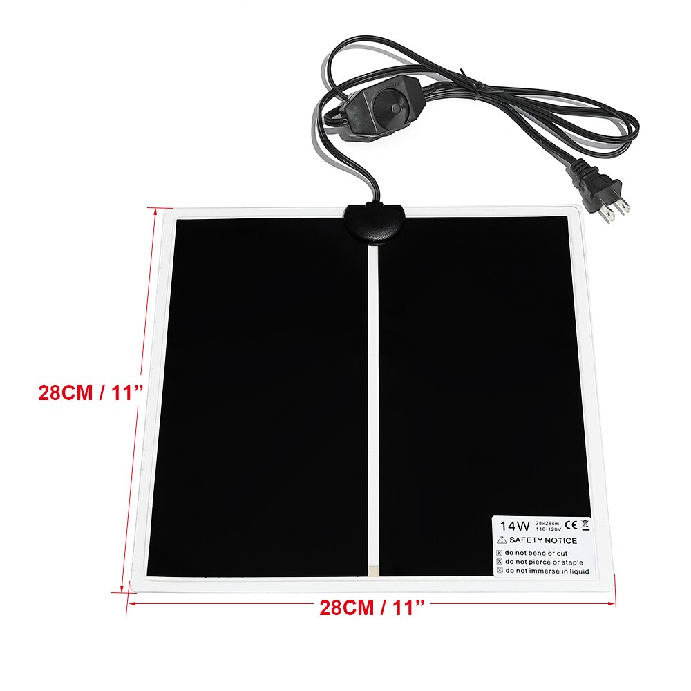 Factory direct supply reptile pet heating pad heating pad heating sheet with temperature switch pet pad infrared planting