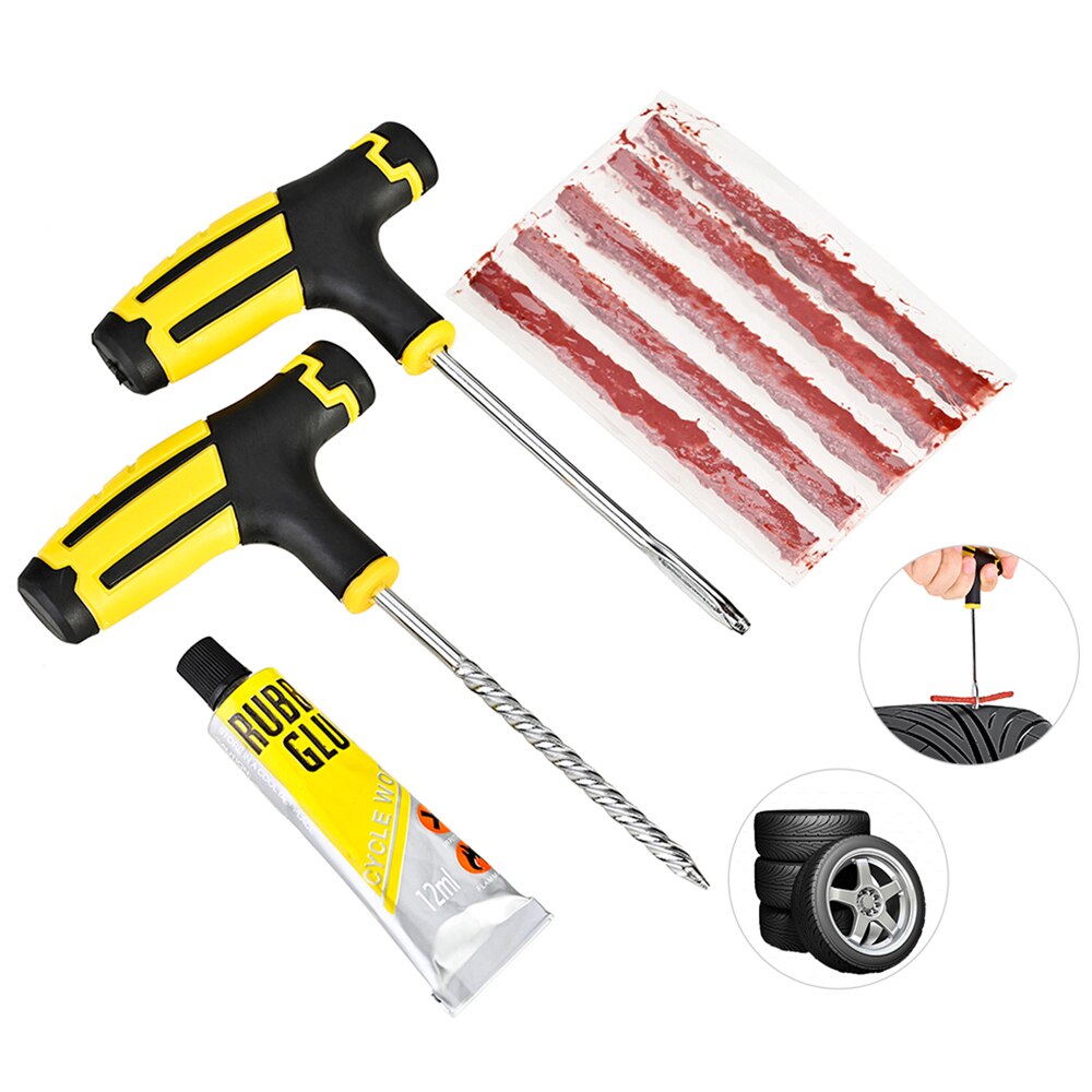 Universal set for repairing tubeless tires, tire repair tools, tool set (8 items)