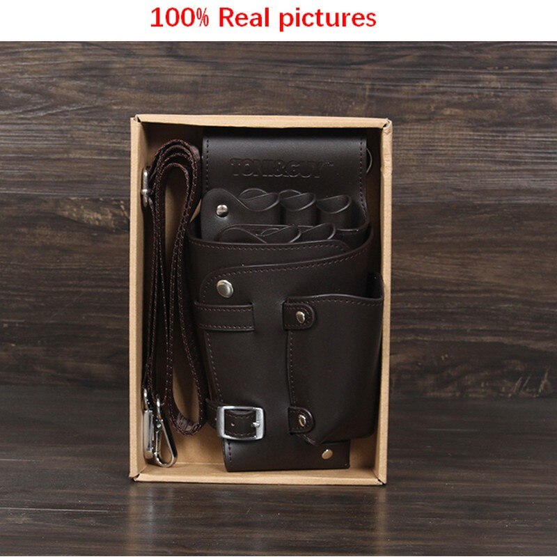 Sac en cuir PU pour coiffeur et barbier, étui à Clips pour ciseaux de coiffure, étui avec ceinture d'épaule à la taille