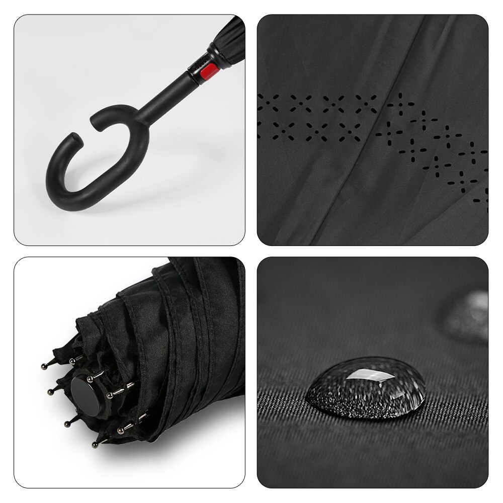 Parapluie inversé en forme de poignée en C pour Citroen Berlingo C2 C3 C4 C5 C6 C4L C8 c-crosser Jumpy Nemo Picasso Xsara accessoires Auto