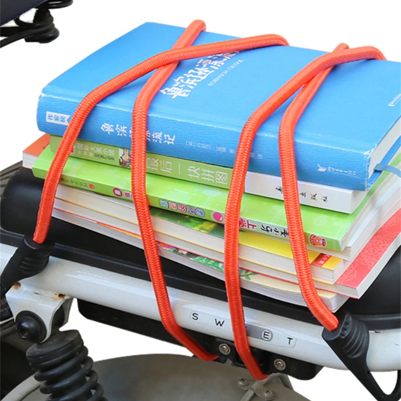 Motorfiets elastische bagagerek met haken, verstelbare elastische bagageriem, motorfiets bagagebevestigingsriem, fietsaccessoires